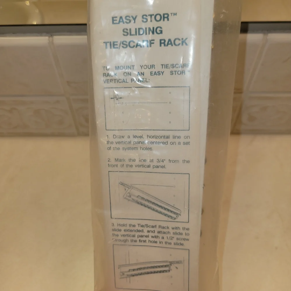 Easy Stor Sliding Tie/Scarf Rack